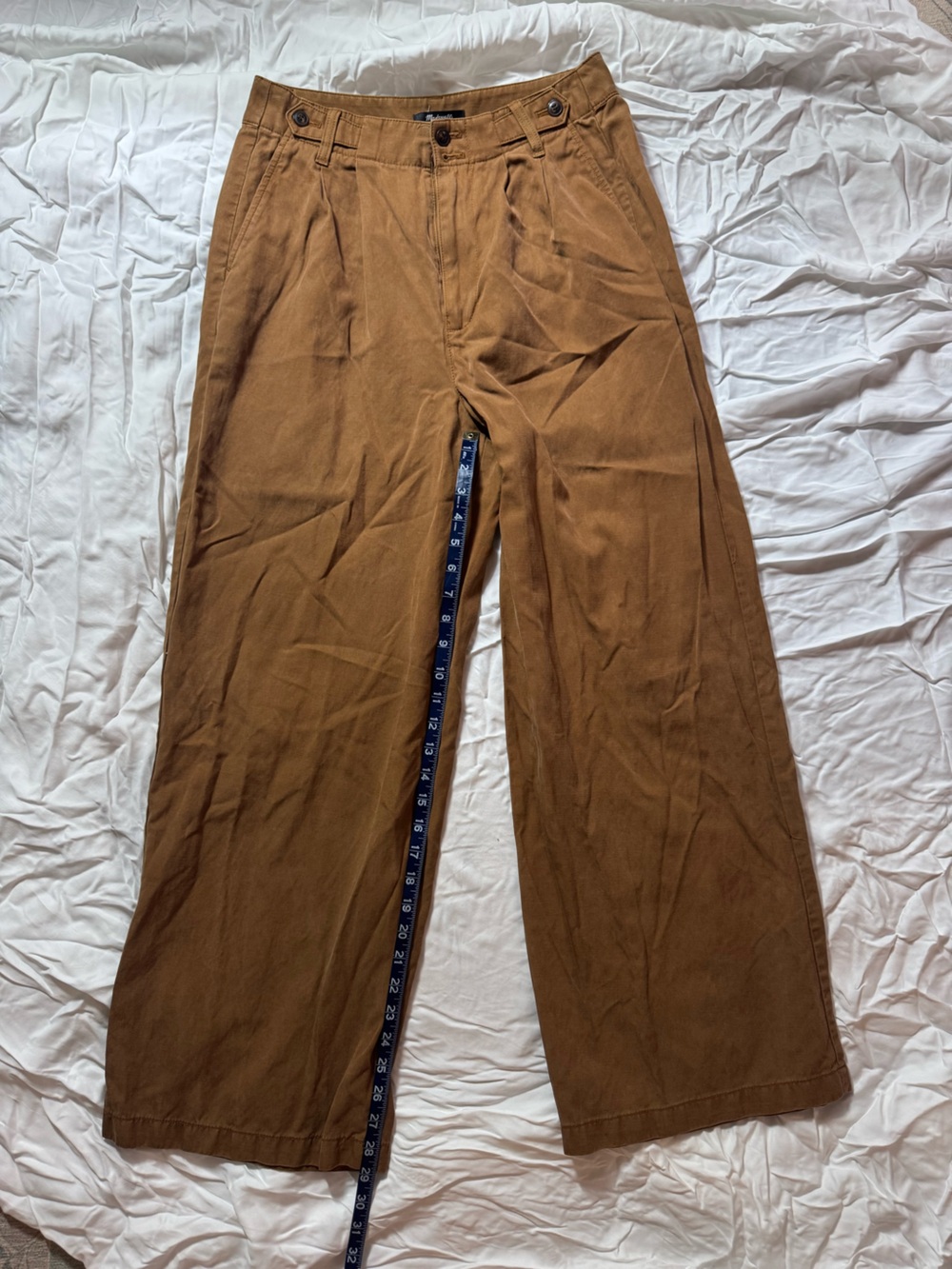 Madewell Wide-Leg Pants in Brown